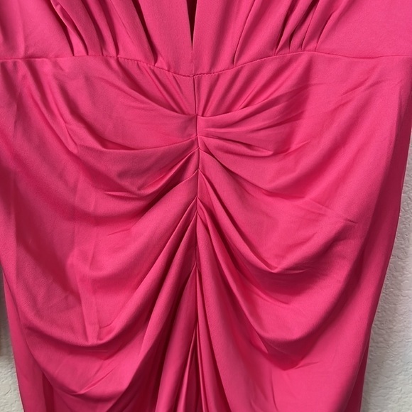 Area Stars Pink Ruched Long Sleeve Dress Size L - Picture 7 of 10